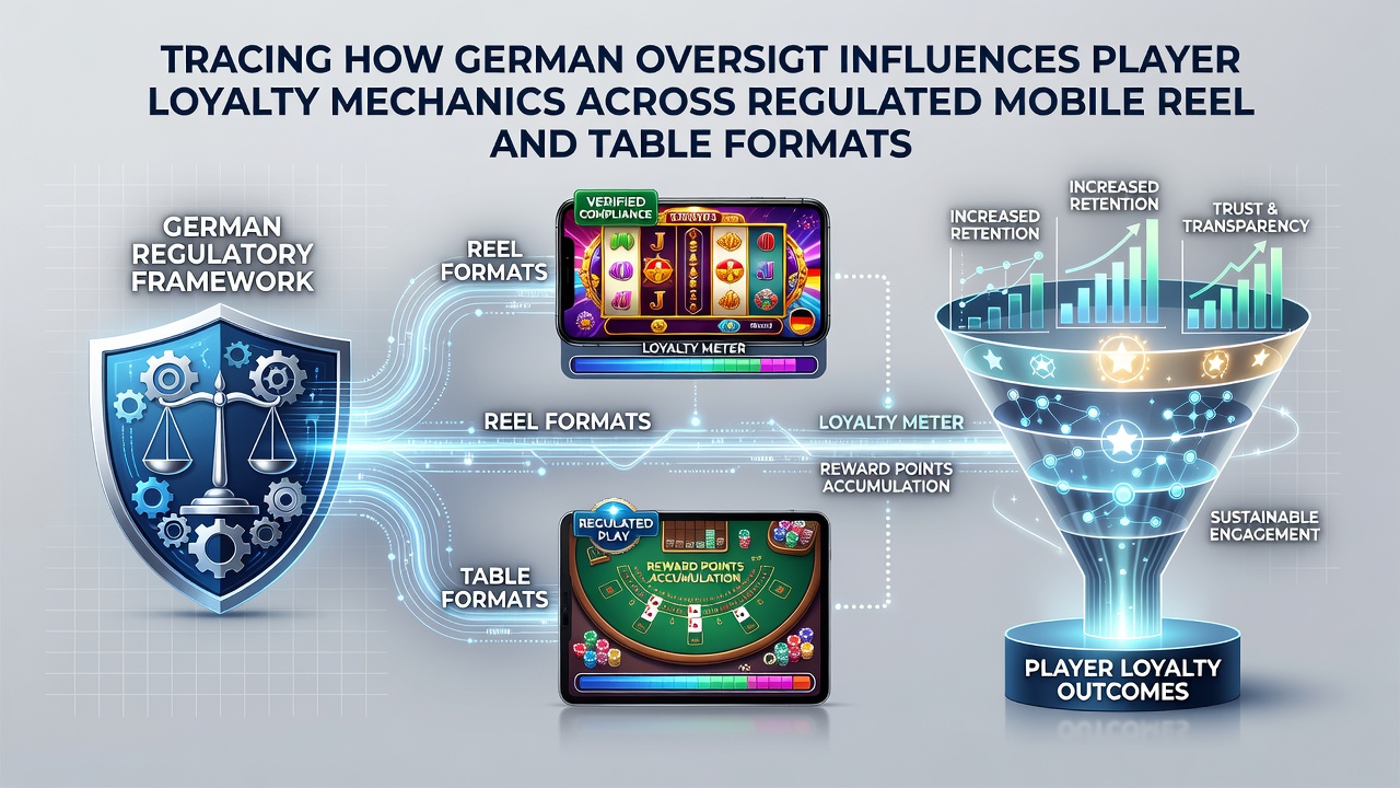 Darstellung der deutschen Glücksspielregulierung mit Fokus auf mobile Reel- und Tischformate