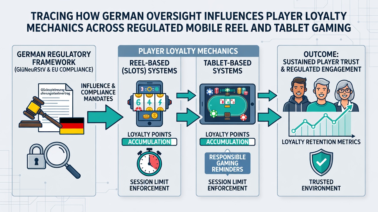 Illustration der Integration von Treueprogrammen in mobile Tischspiele unter deutscher Regulierung